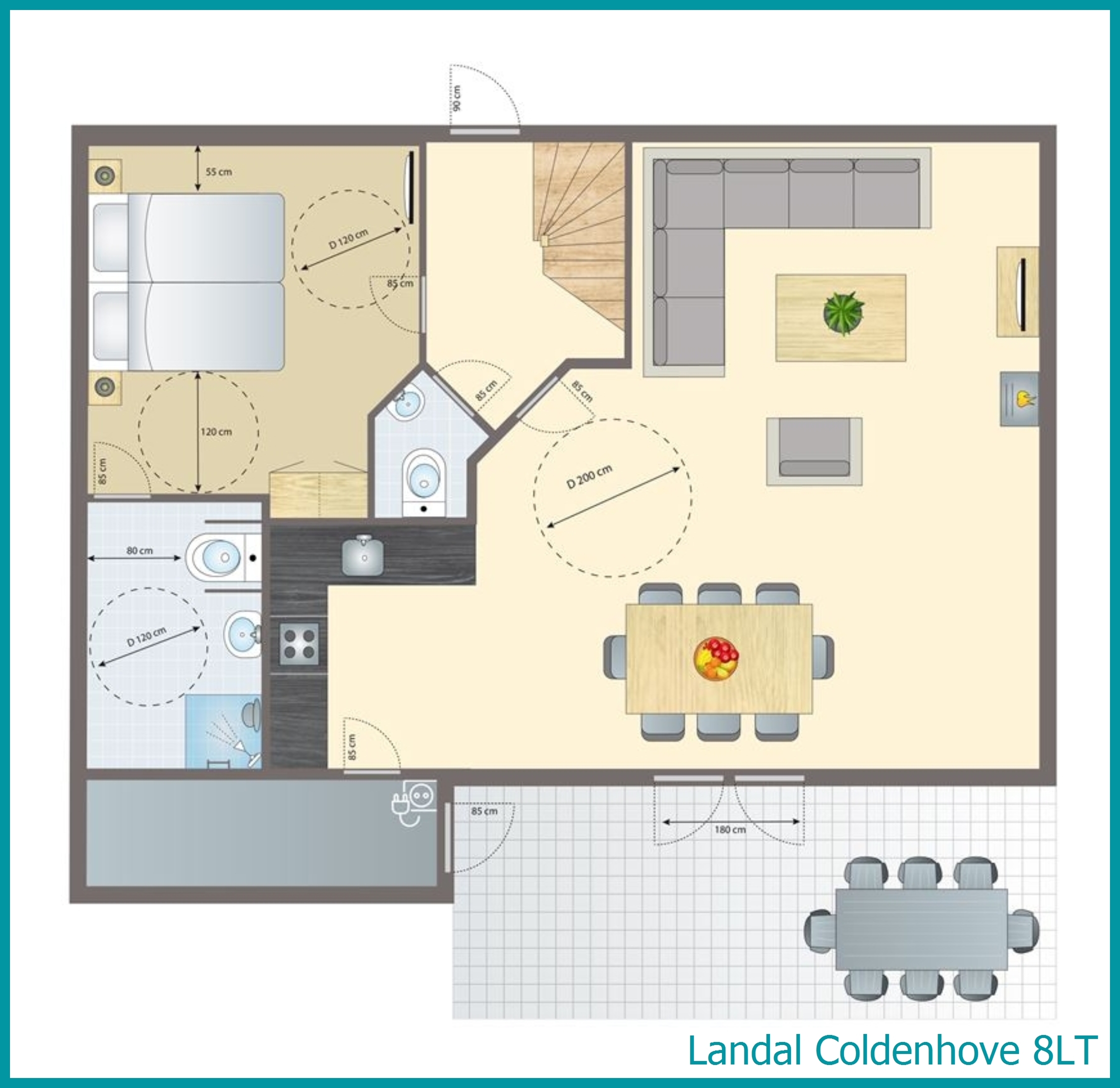 8-Personen-Ferienhaus, Barrierefrei light 8LT in Coldenhove