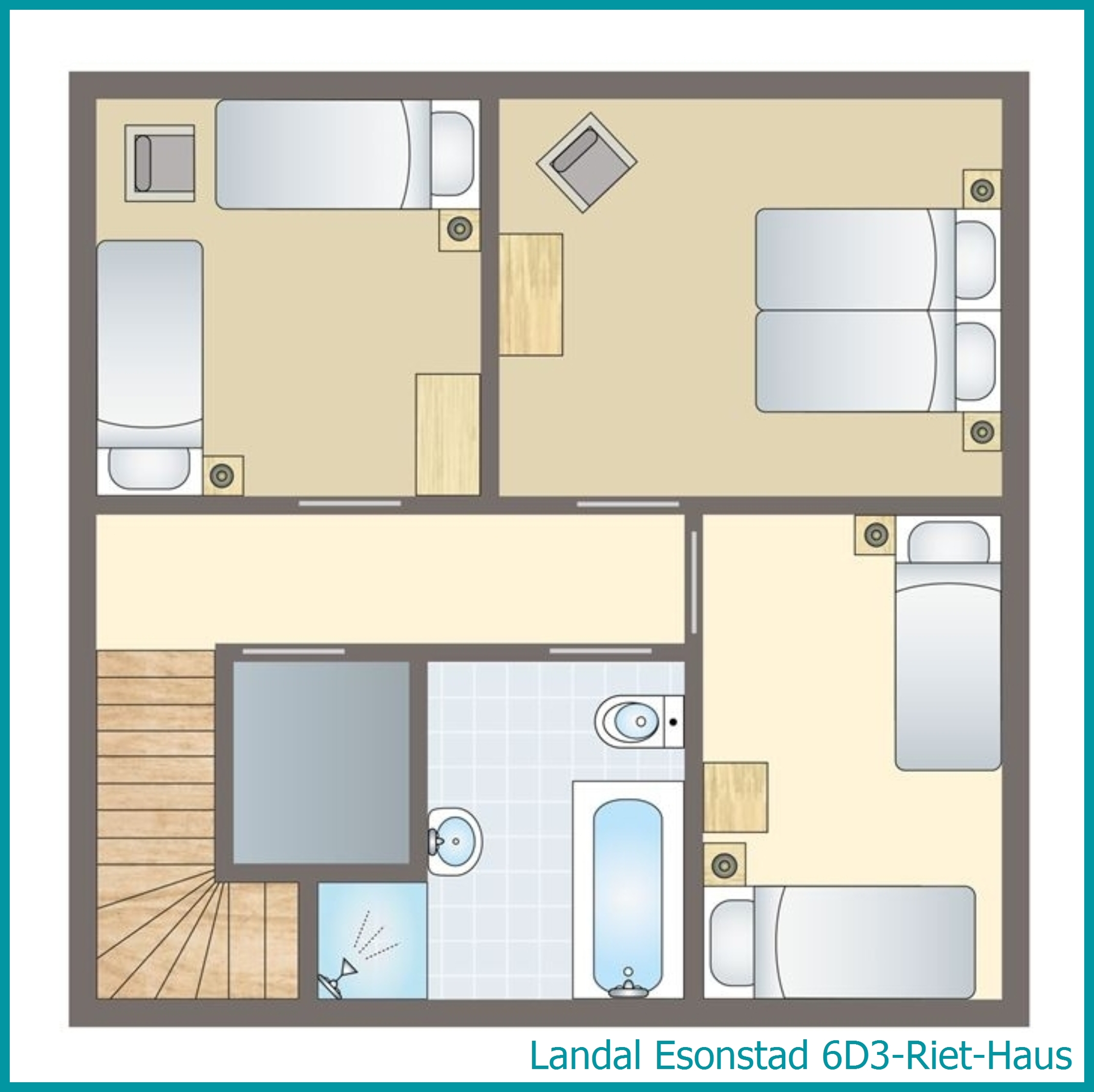 6-Personen-Unterkunft 6D3-Riet-Haus in Esonstad