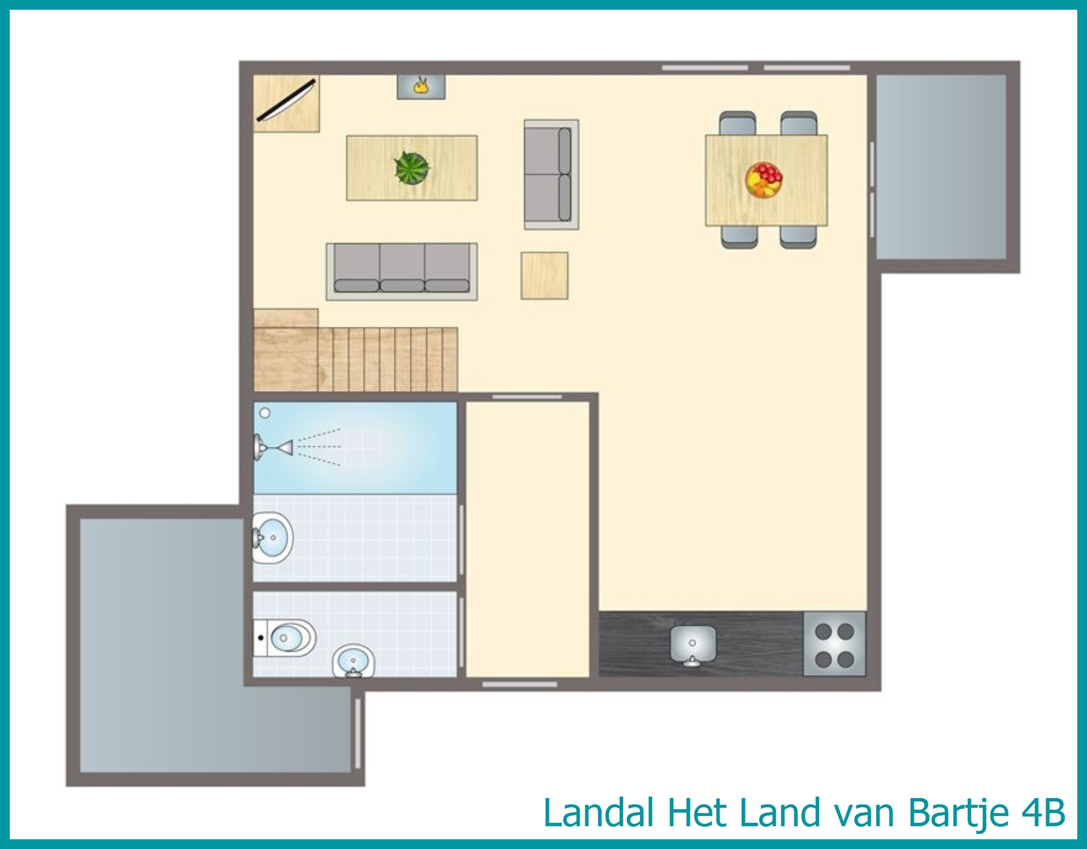 4-Personen-Landhaus 4B in Het Land van Bartje