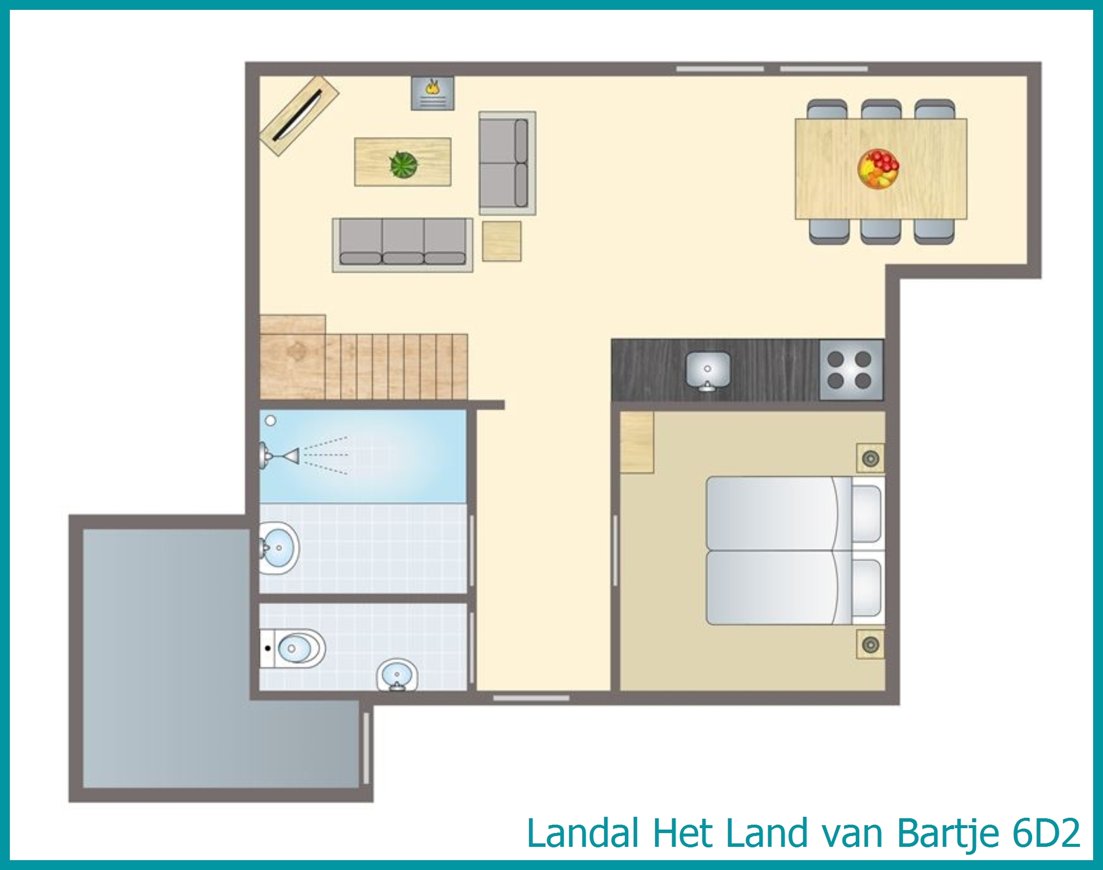 6-Personen-Landhaus 6D2 in Het Land van Bartje