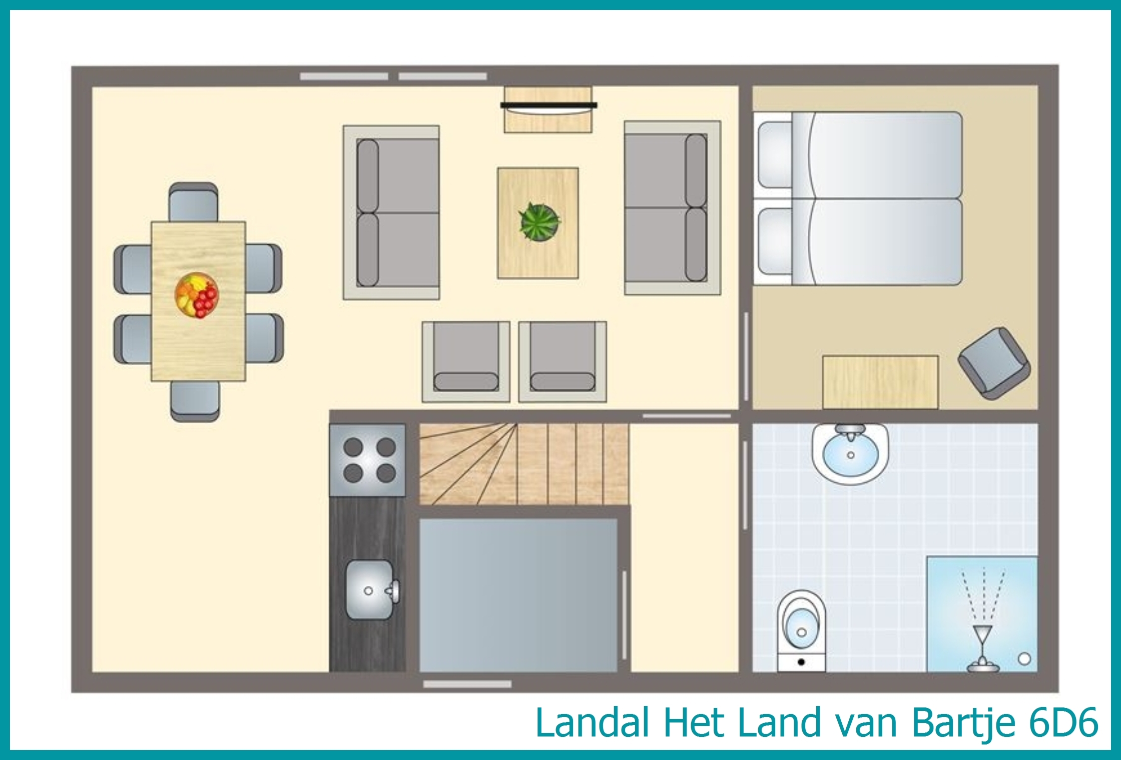 6-Personen-Bauernhaus 6D6 in Het Land van Bartje