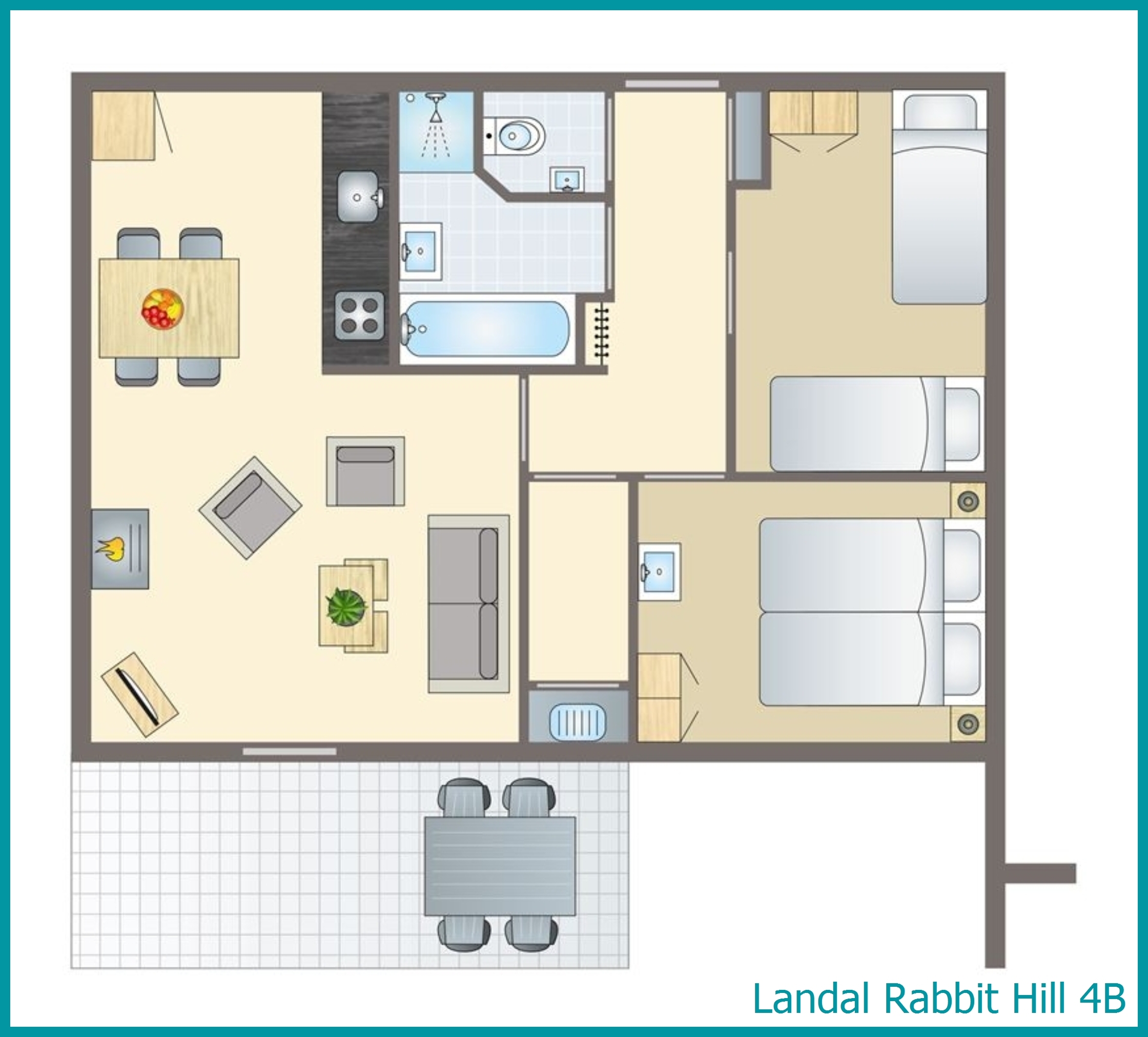 4-Personen-Ferienhaus 4B in Rabbit Hill