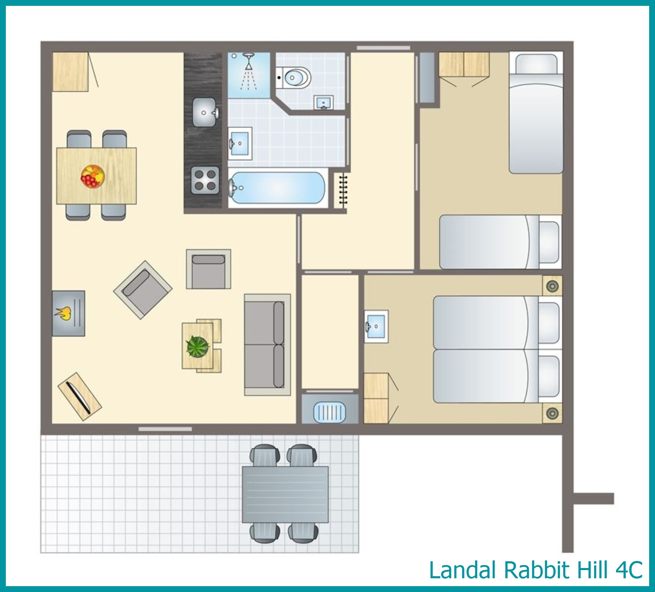 4-Personen-Ferienhaus 4C in Rabbit Hill