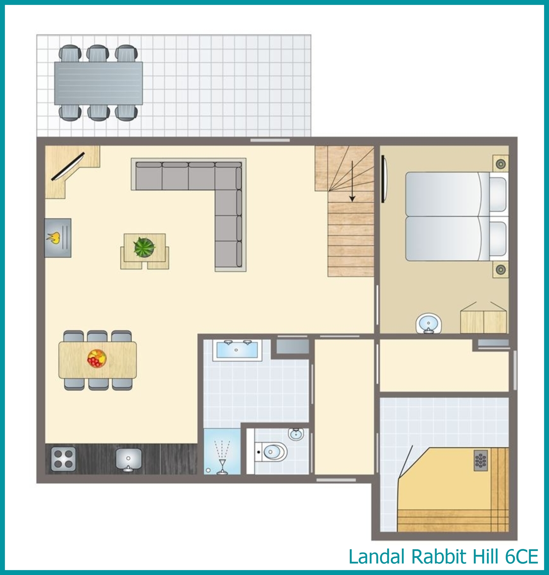 6-Personen-Ferienhaus 6CE in Rabbit Hill