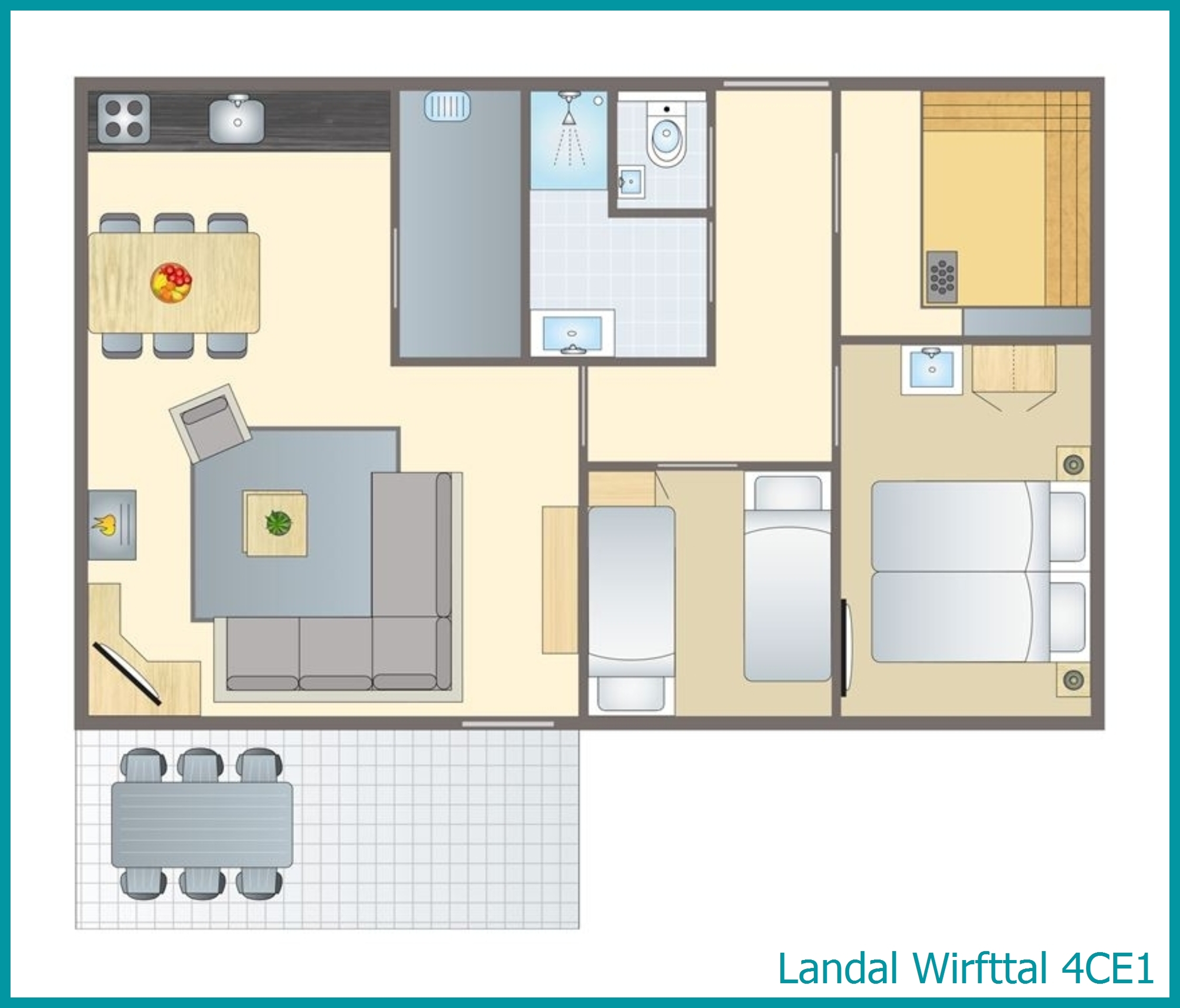 4-Personen-Ferienhaus 4CE1 in Wirfttal