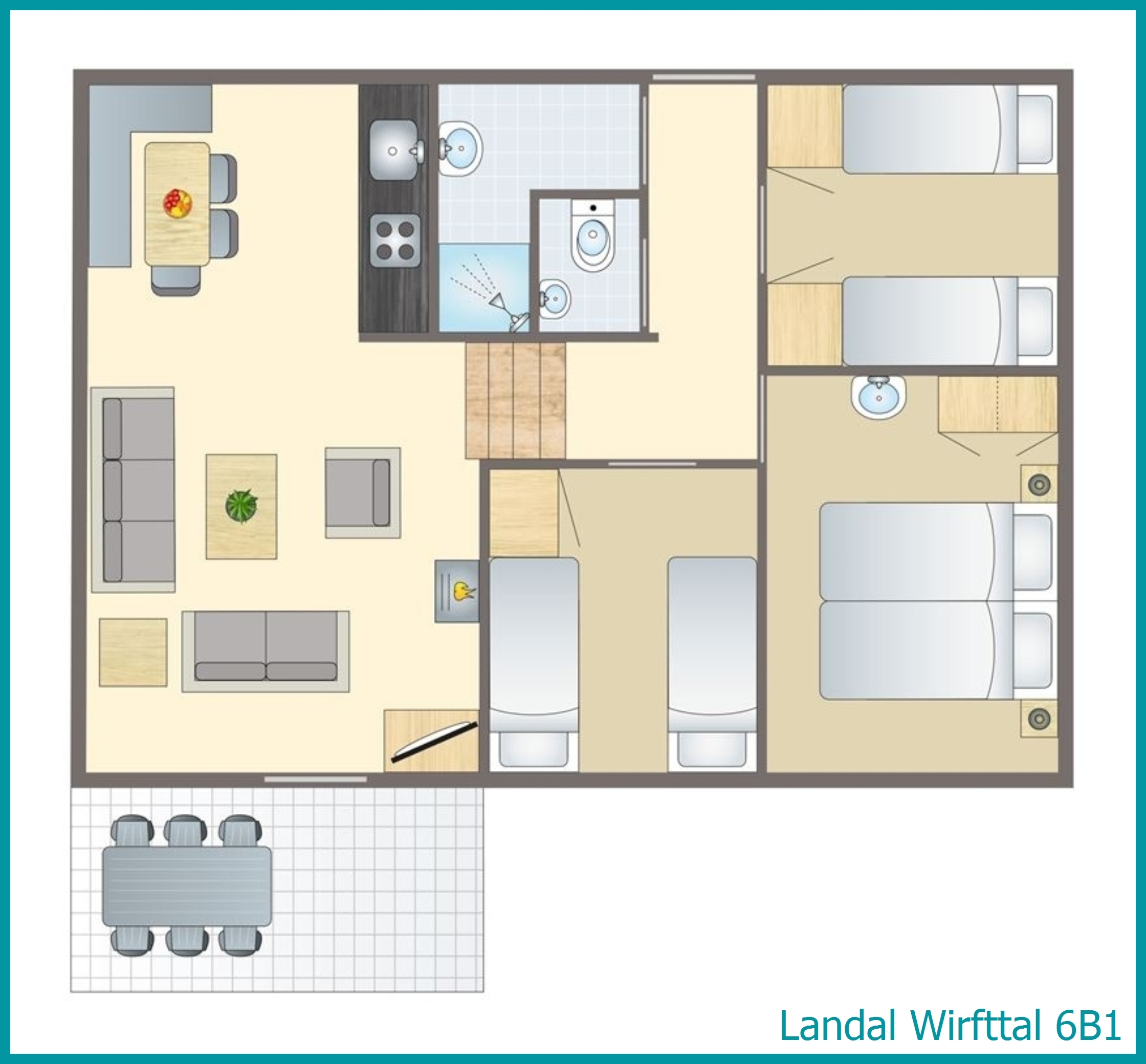 6-Personen-Ferienhaus 6B1 in Wirfttal