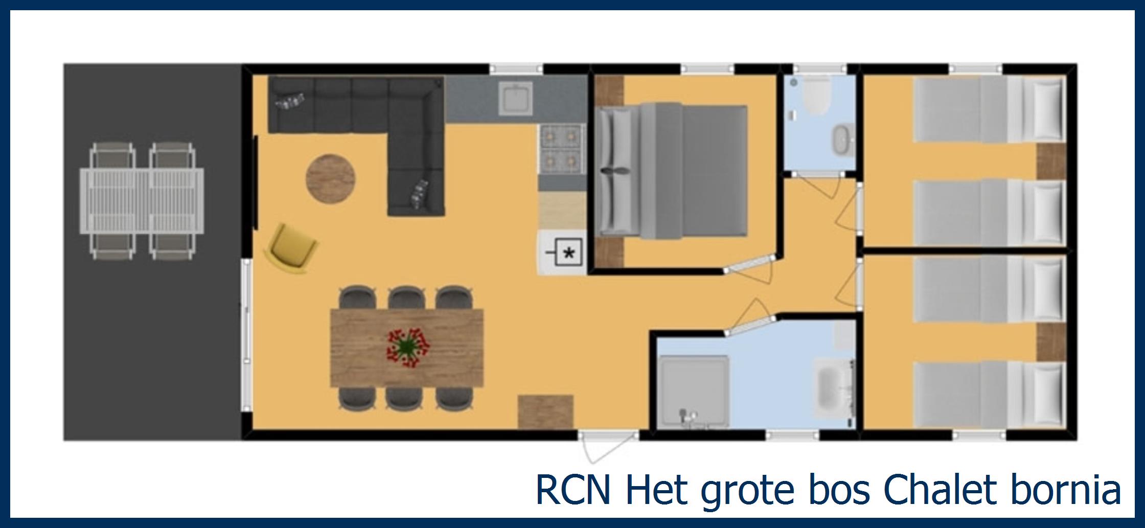 Blockhütte bornia in Het Grote Bos