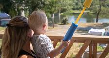 Kindermobilheim Mobilheim pommier mit flussansicht in RCN La Bastide en Ardèche