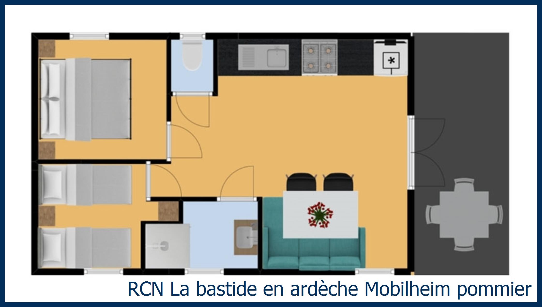 Kindermobilheim Mobilheim Pommier in La Bastide en Ardèche