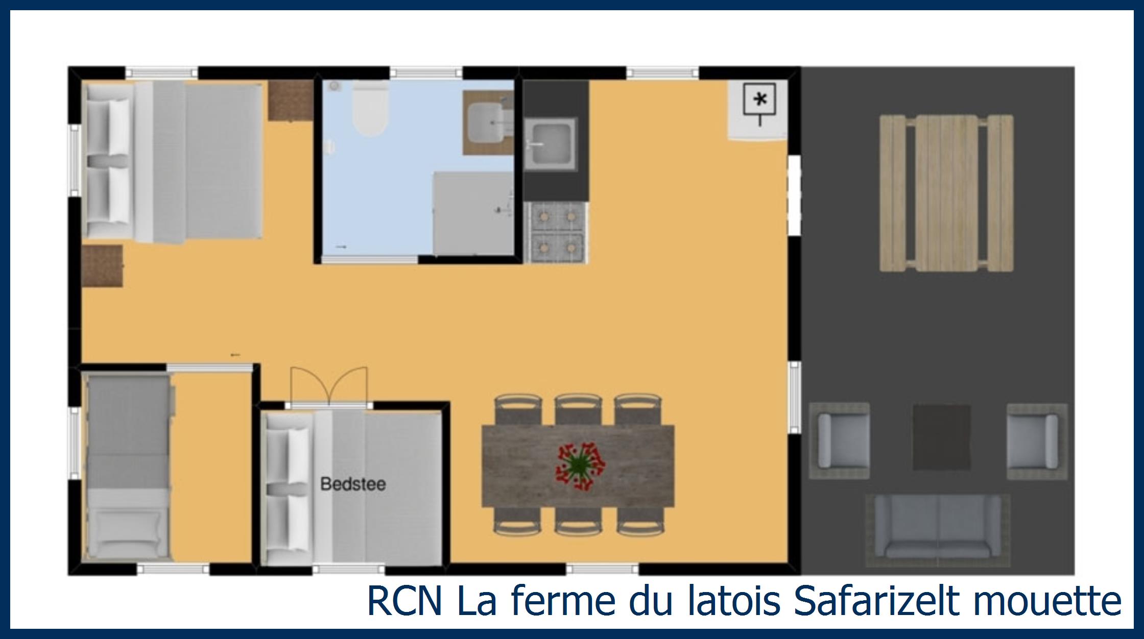 Safarizelt mouette in La Ferme du Latois
