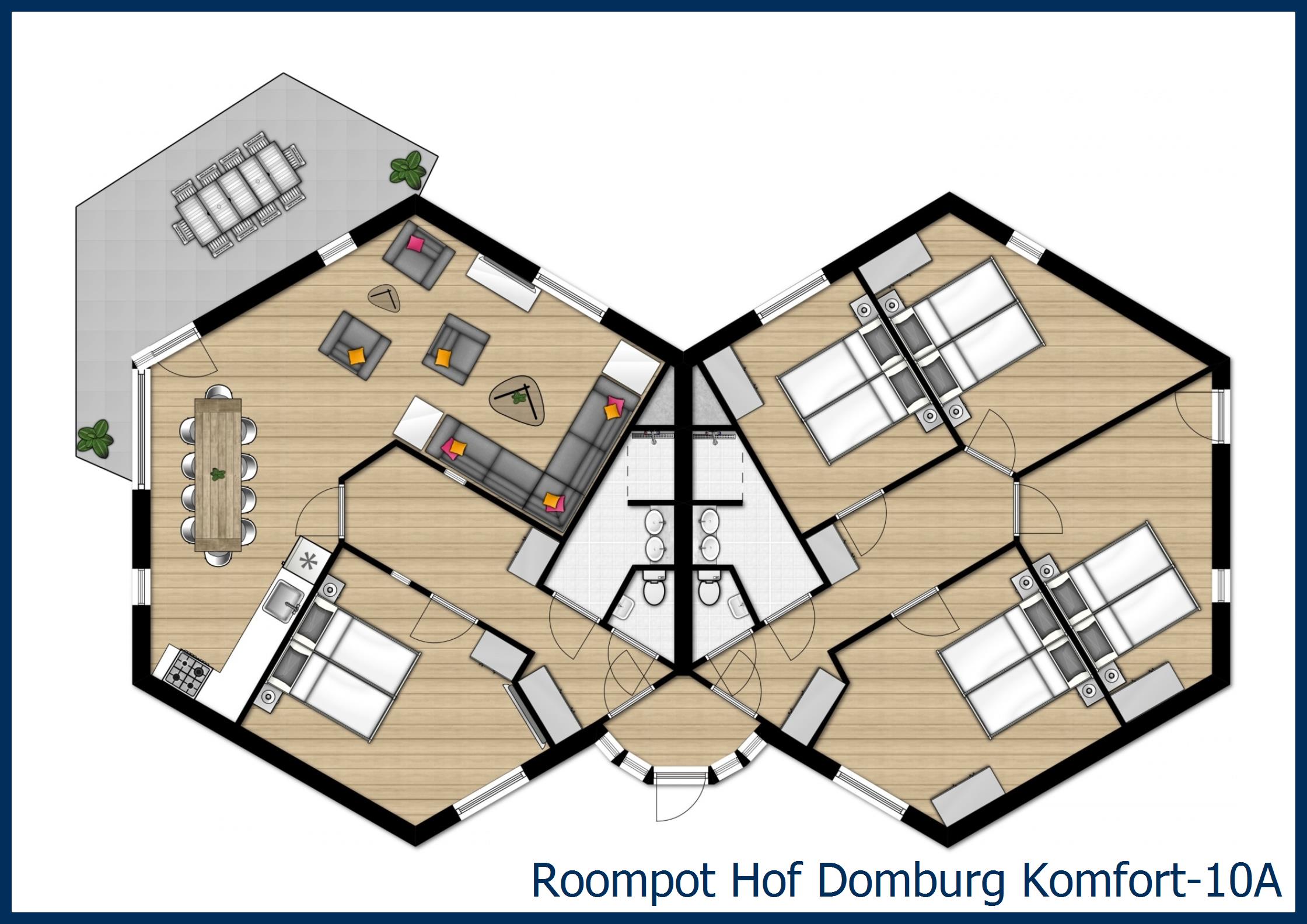 Bungalow Komfort-10A in Hof Domburg