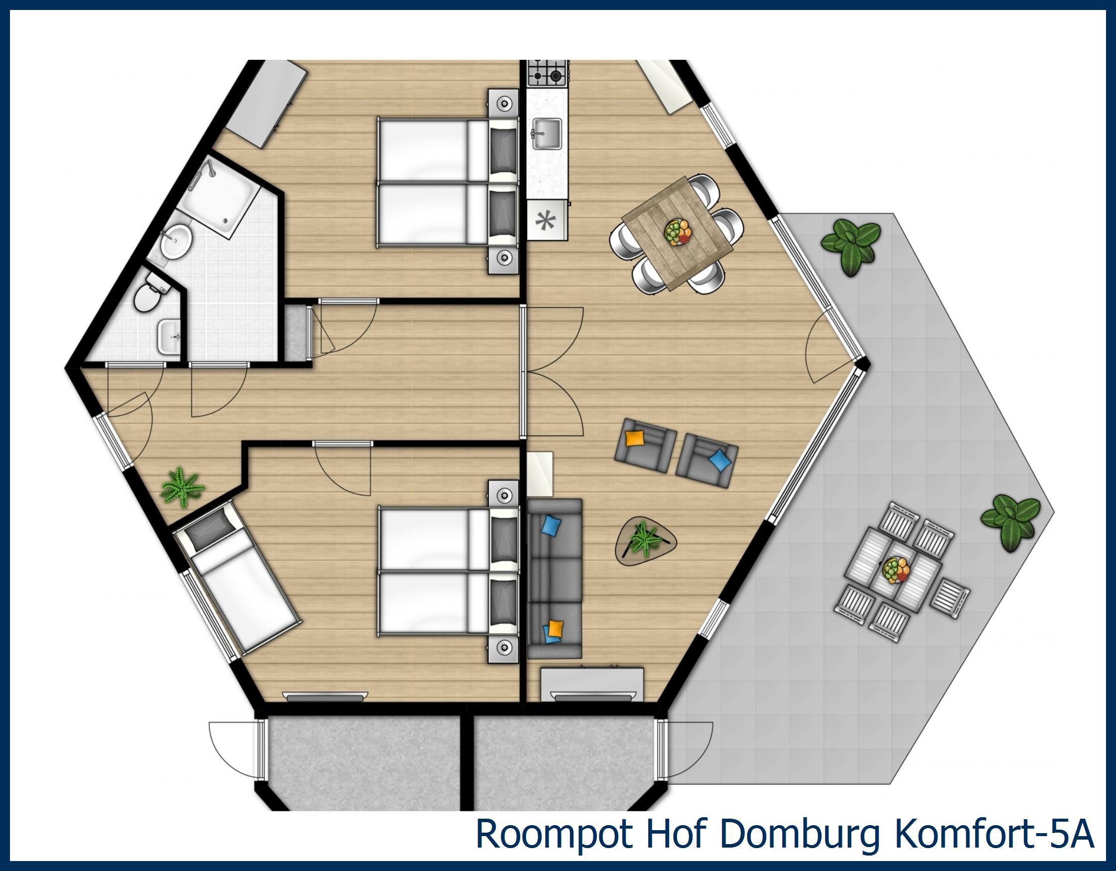 Bungalow Komfort-5A in Hof Domburg