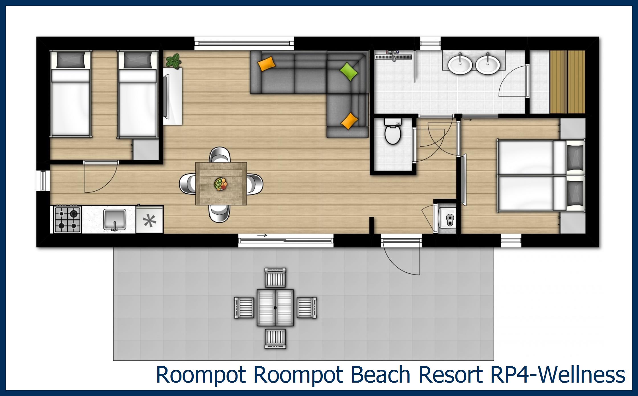Chalet RP4-Wellness in Beach Resort